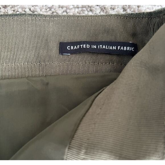 Madewell Wool Skirt Cargo Pockets Fully Lined Khaki/Army Green Size 16 - Picture 7 of 7